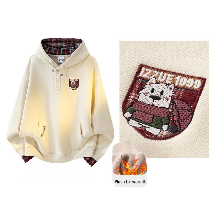 izzue it Women's Plush-Lined Bear Hoodie