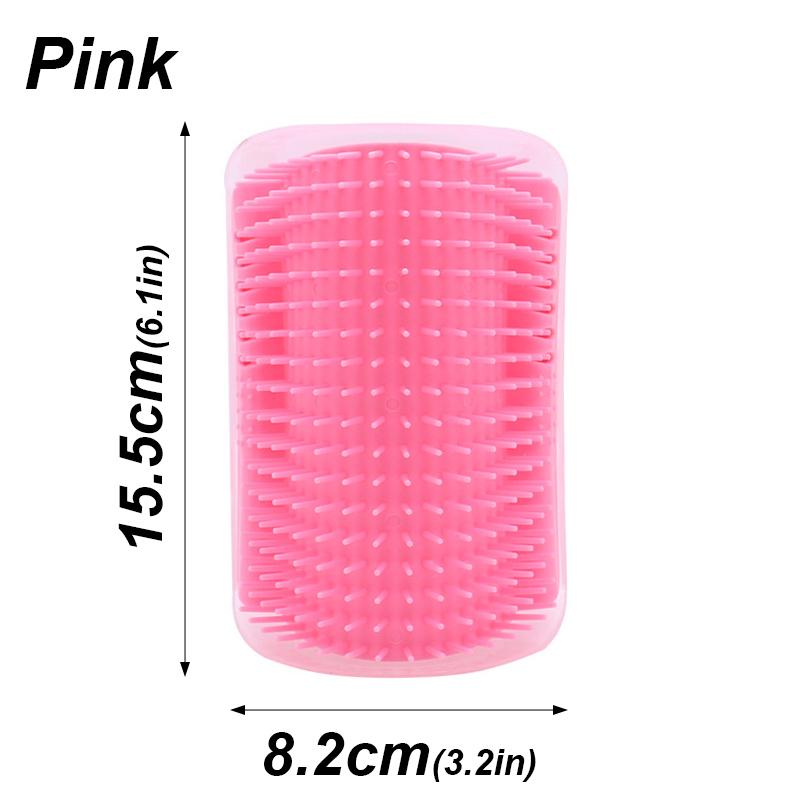 Cat Corner Brush Comb Massager for Cat Arch Plastic Scratcher Remove Hair Comb with Catnip Cat Face Scratcher