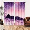 Watercolor Art Curtains 2pcs – Bold Blue and Yellow Abstract Design, Contemporary Window Decor for Home and Art Lovers