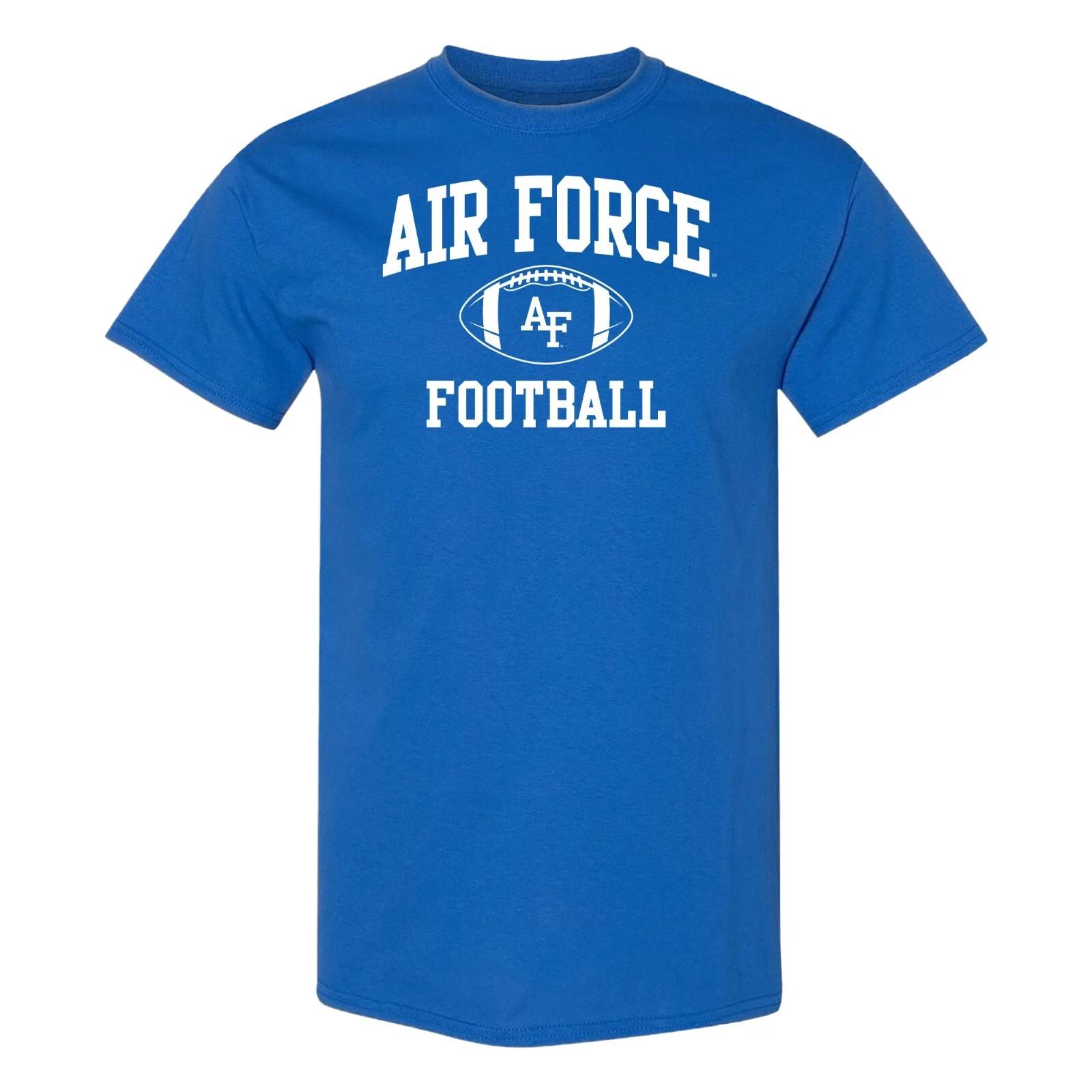 Air Force Academy Falcons Arch Logo Football T-Shirt - Royal 3XL