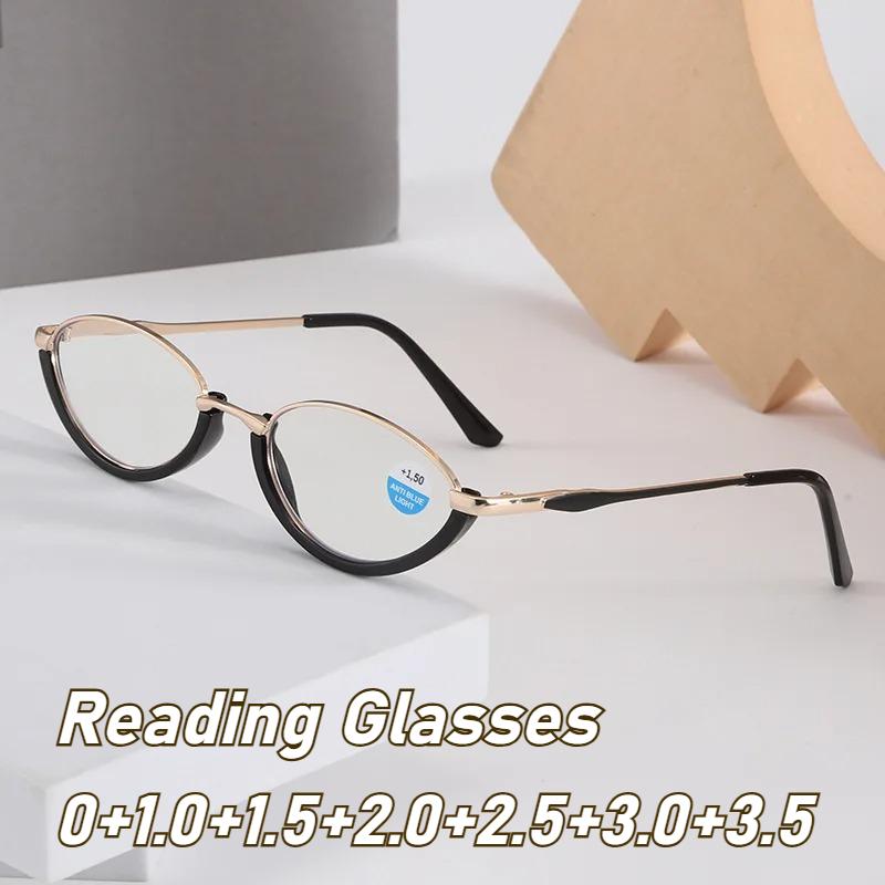 New Style Metal Frame Reading Glasses for Women Unisex Optical Spectacle Eyeglasses Men Classic Plus Diopter Eyewear 0+1.0+4.0