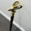 Brass Ram Head Walking Stick Cane Vintage Style Wooden Shaft Collectible Gift London Seller