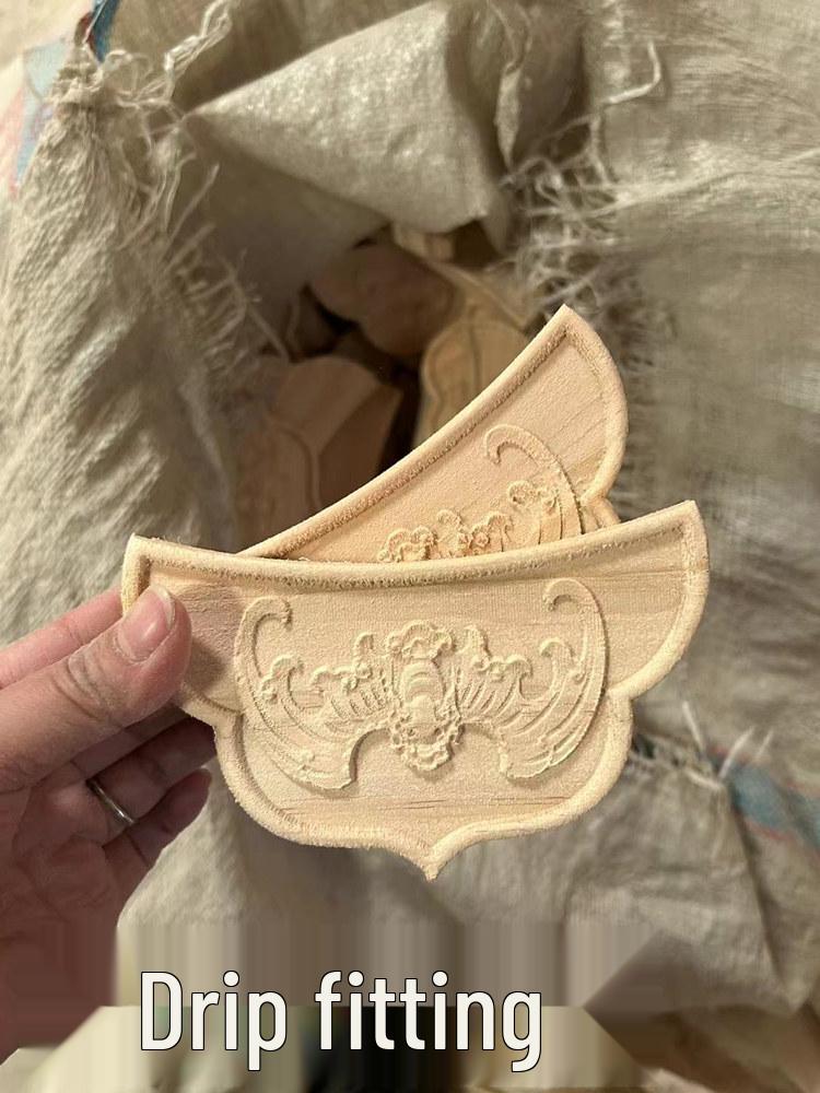 Chinese & Japanese Solid Wood Carved Roof Tile Accessories