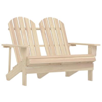 Vidaxl 2-Seater Adirondack Garden Chair, Solid Fir Wood