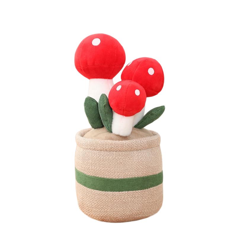 Smiling Flowerpot Flower Pot Plush Toy Stuffed Tulip Hareball Succulent Plant Mushroom Plushie Decor Gift