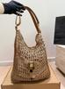 New Seaside Vacation Large-capacity Straw Woven Bag Women's Fashion Raffia Beach Bag Hollow Versatile Woven Bag