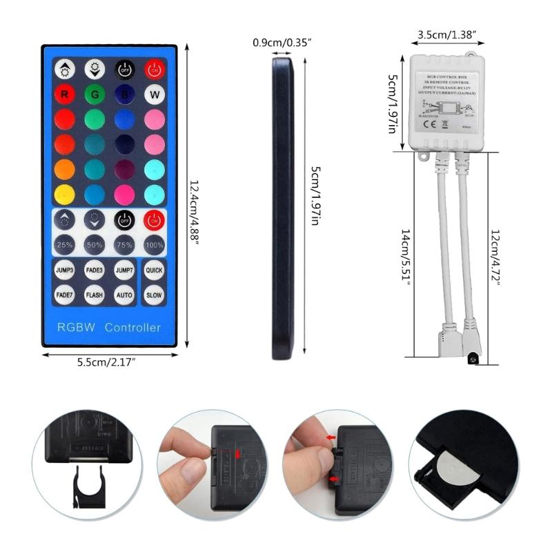 40 Keys RGBW Remote Controller for 5050 3528 LED Strip Lights RGB Controller LED Strip Accessories