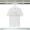 280g Double Yarn Cotton T-Shirt Couples Casablanca Castle Print Short Sleeve Round Neck Loose Fit