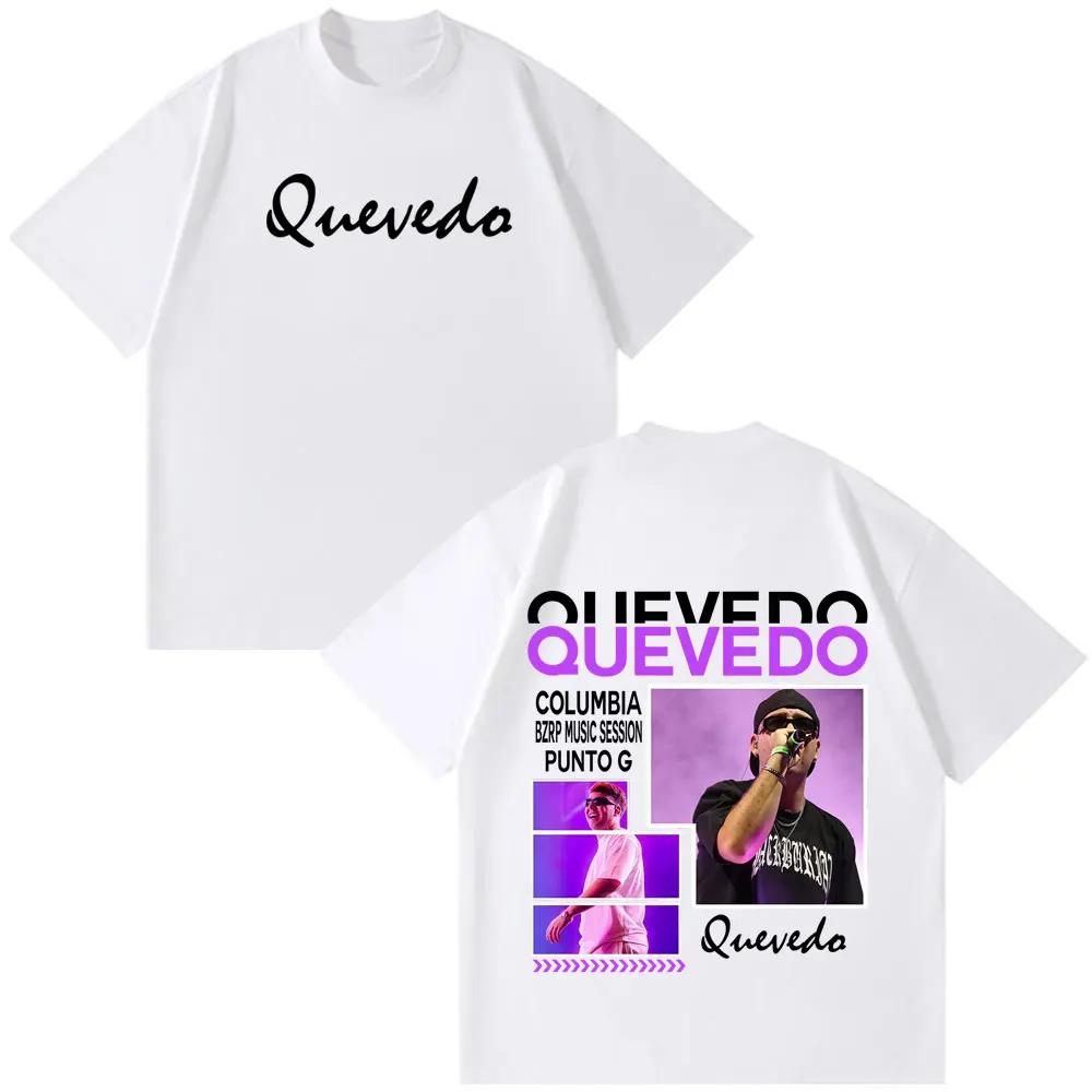 Rapper Quevedo Buenas Noches 2026 Vintage Graphic Tshirt Unisex Women Fashion Shortsleeved Tshirt Loose Harajuku Casual Tshirts