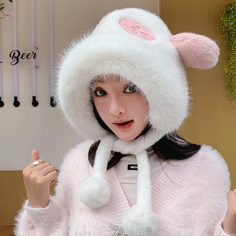 

Пушистая шапка-ушанка с пандами: Милый, Теплый, Мультяшный Дизайн для Студентов и Девочек One Size