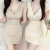 Pure Desire Korean Short Bodycon Dress With Knit Fabric For Summer Fashion