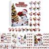 Christmas Countdown Calendar With Snowman Acrylic Ornaments For Holiday Gift Exchange