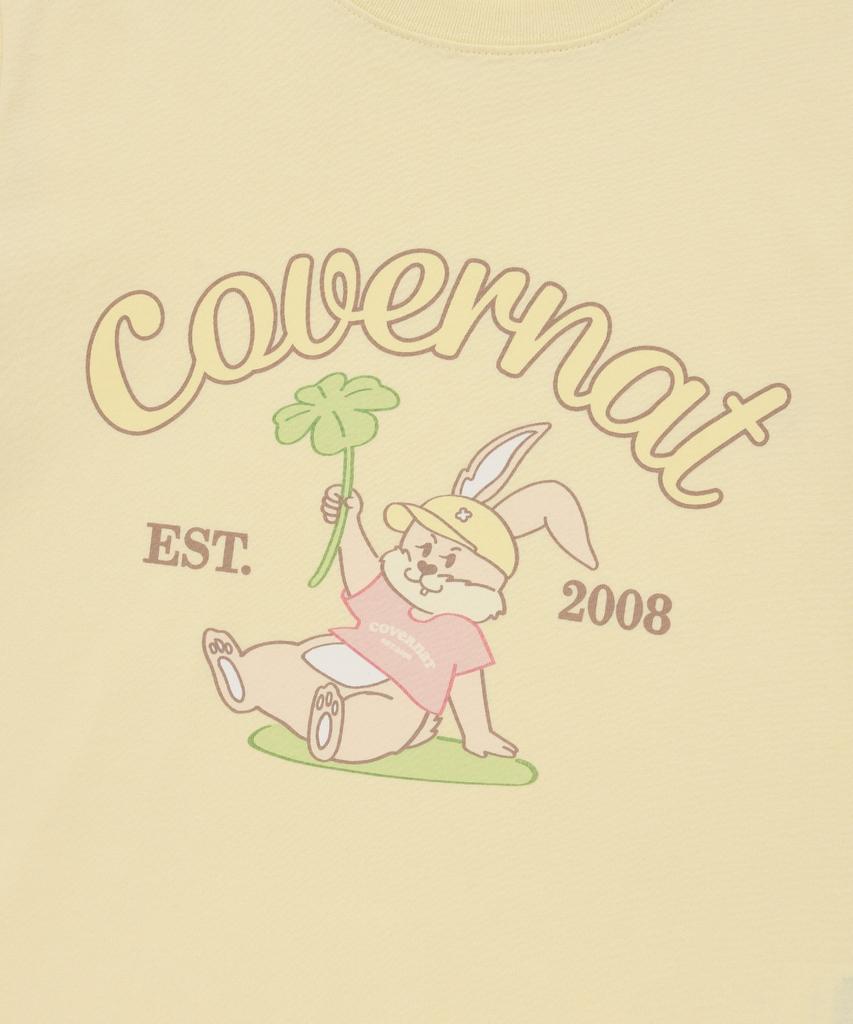 COVERNAT WOMAN Sitting Clovern T-Shirt Light Yellow