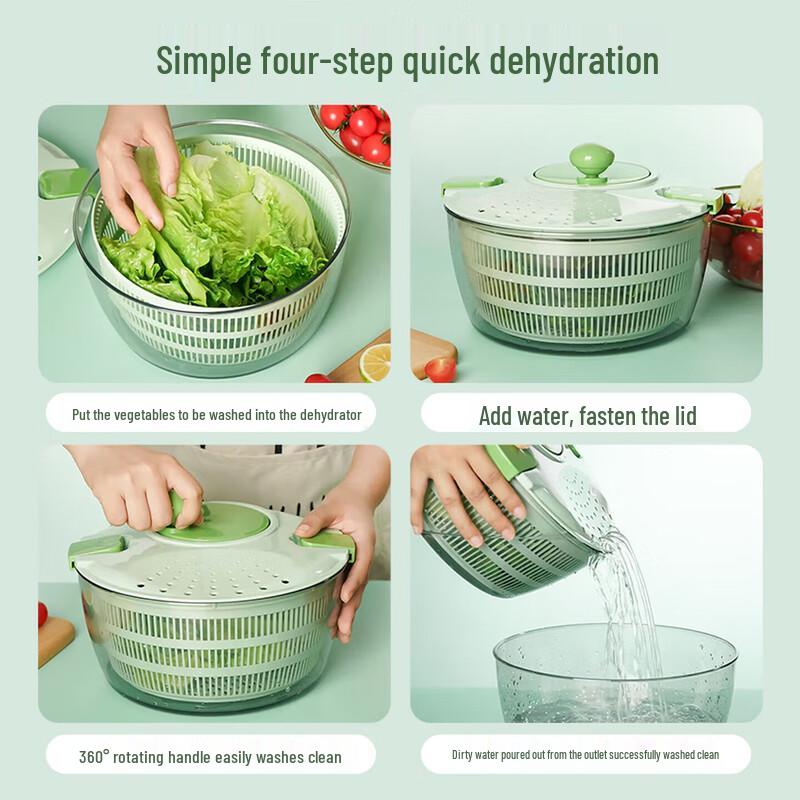 Baijie Manual Vegetable Salad Spinner
