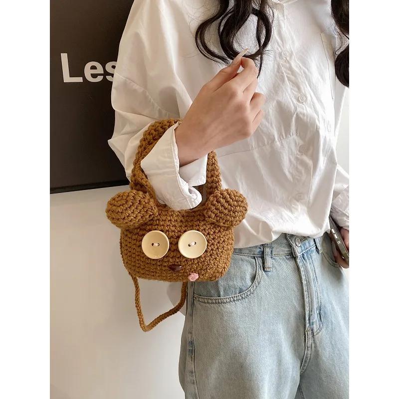 Women's Monochromatic Mesh Shoulder Bag Exclusive Design Casual and Cute Mini Bags