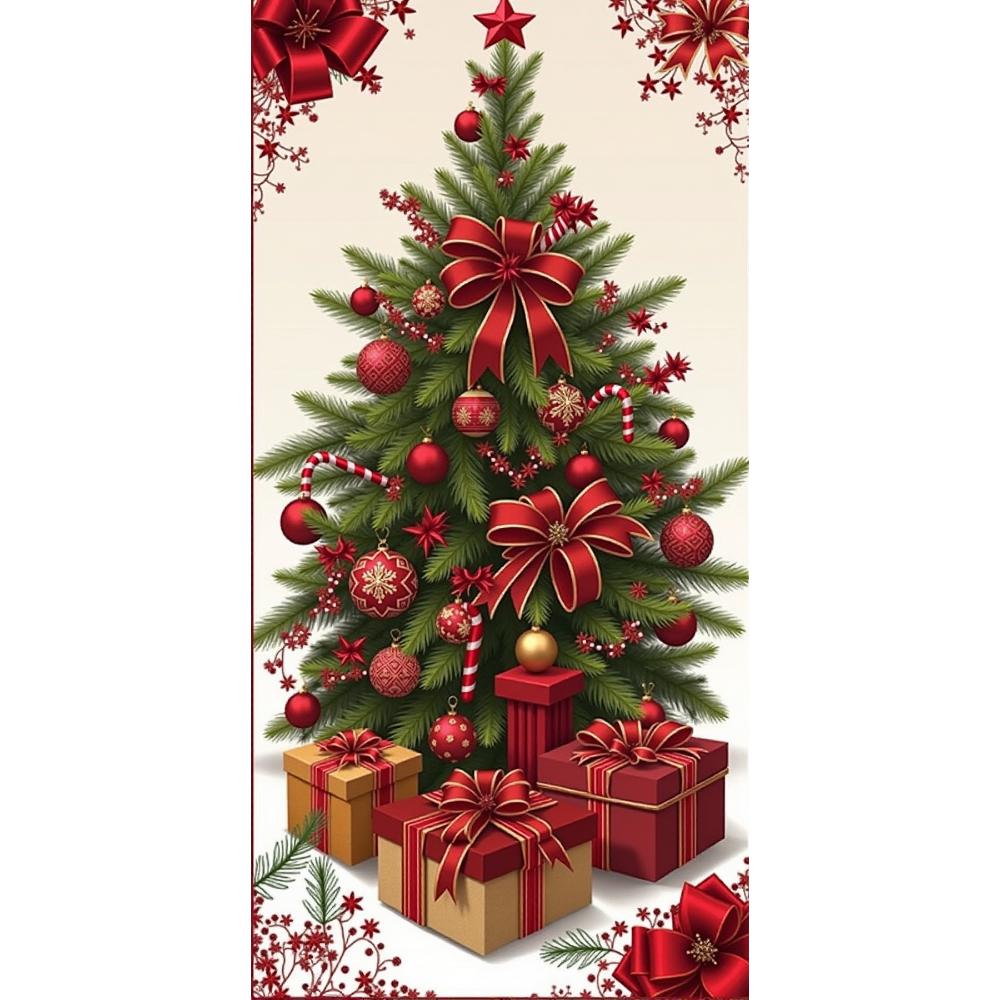 Christmas Decoration Arch Christmas Trees Gift Box Background Merry Christmas Banner Party Photo Backdrop Photography Background