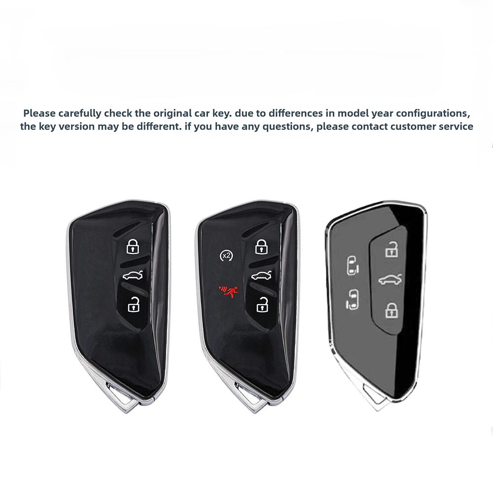 Transparent Tpu Car Key Case For Vw Volkseagen Golf 8 Mk8 Id.3 Id.4 Cupra Formentor Skoda Octavia A8 Seat Leon Mk4