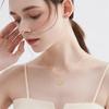 Simple Faith Round Hill Mustard Seed Golden Silver Lettered Stainless Steel Necklace