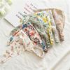 Sweet Vintage Floral Women Hair Accessories Flower Headwrap Triangle Bandana Hair Scarf Turban
