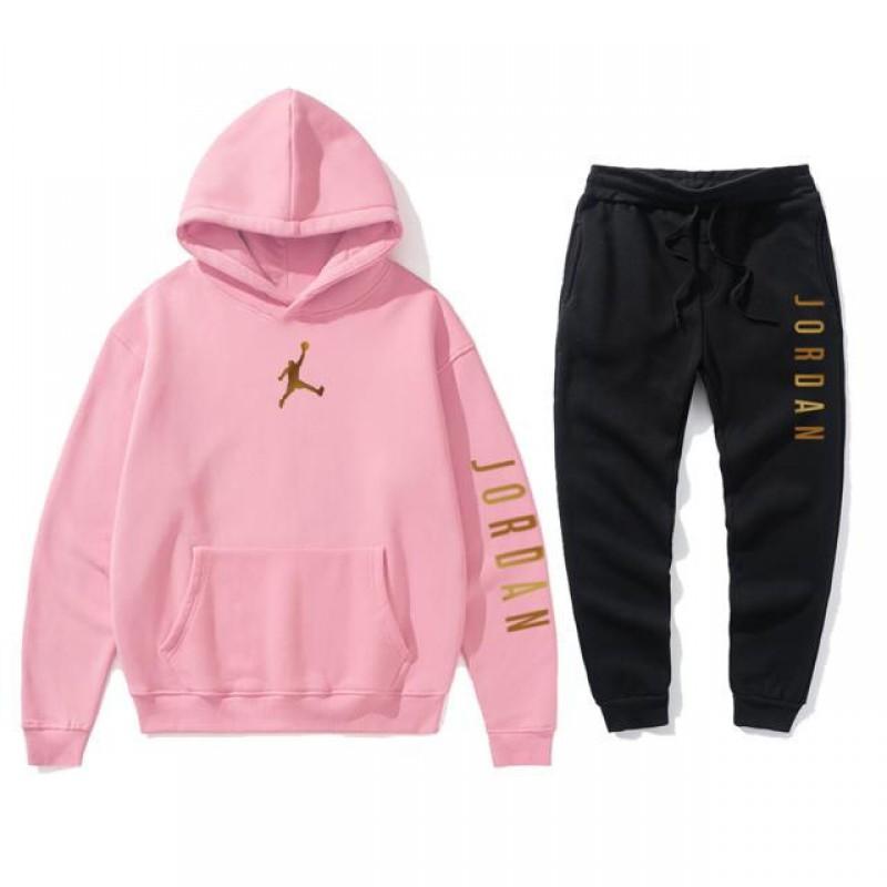 Mens Sportswear Set Hooded Fleece Sweatshirt Pants Casual Outfit Fall