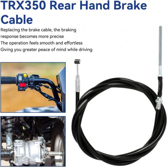 TRX350 Rear Hand Brake Cable Kit Compatible With Fourtrax 300 Rancher 350 400 420 2000-2006 Foreman 400 500 Rubicon 500 ATV Parts, Parking Brake