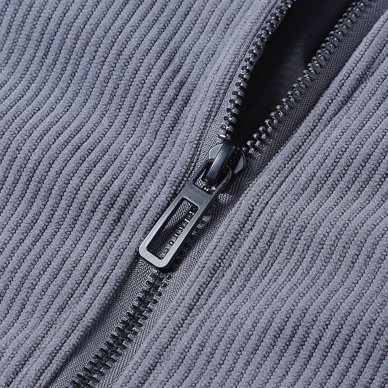 ROMON Men's Corduroy Stand Collar Jacket