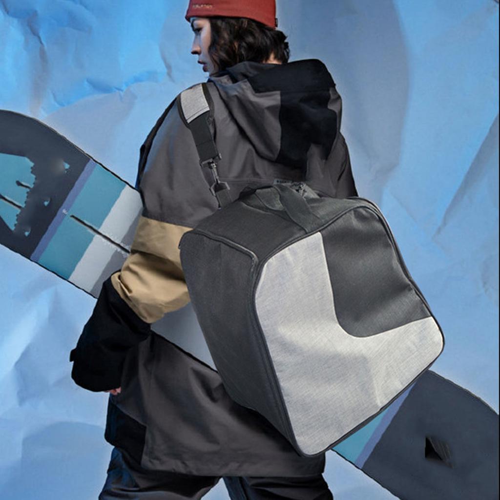 Ski Boot Sling Bag Water Proof Large Capacity Skiing Travel Luggage for Helmet Goggles Spare Gloves