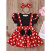 Internet Celebrity Girl Princess Dress Stylish Cute Polka Dot Mesh Dress Girl Dress Children's Short Skirt Set