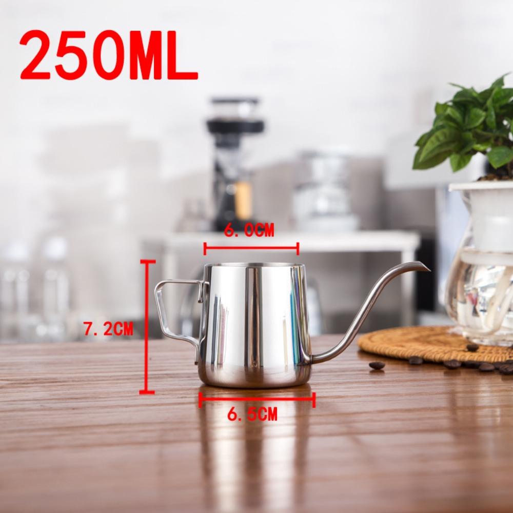 304 Stainless Steel Teflon Pour Over Kettle Thickened Drip Coffee Pot for Hang-on Coffee Bag Brewing KFS-0020 250ml