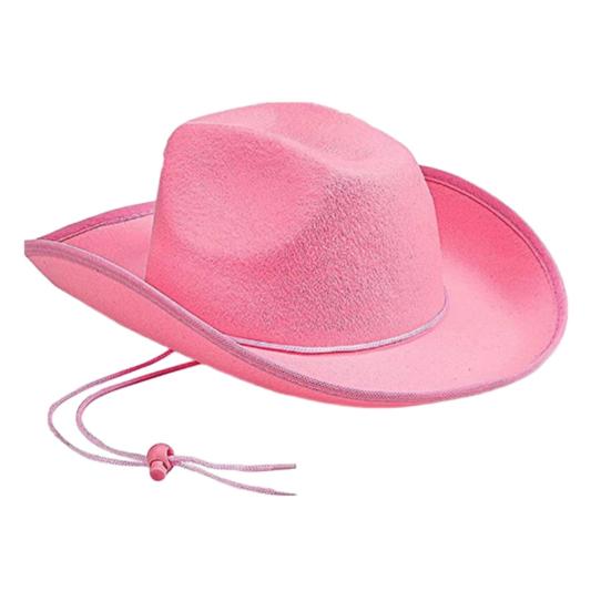 Hemming Wide Brim Solid Color Adjustable Windproof Rope Bowler Hat Western Cowgirl Jazz Sun Hat Fashion Accessories