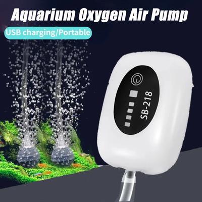 Fish Tank Aquarium Oxygen Air Pump USB Charging Outdoor Portable Fishing Oxygenator Mute Exhaust Fish Tank Breeder Oxygen Pump