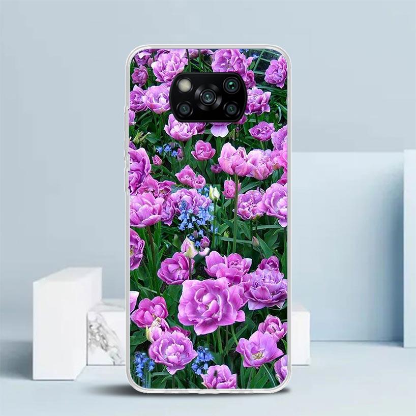 Purple Lavender Flowers Phone Case For Xiaomi Poco F7 Ultra X5 X6 X7 Pro M7 Redmi 15C 15 13C 13 12C 12 10C 10 10A 9 9C 9A 9T Cov