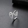 Minimalist Star of David Open Ring Magen David Ring Wicca Amulet Hexagram Ring Adjustable Je Star Jewelry for Women & Men