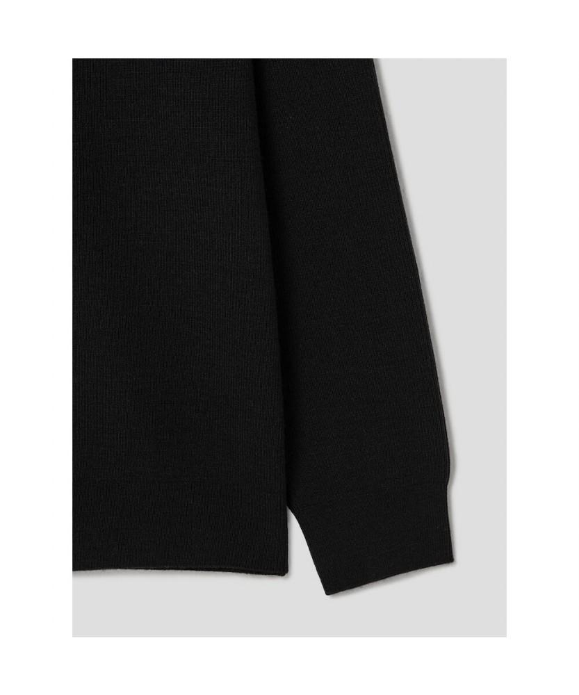 SHIFT.G Wool Blended Polo Neck Sweater Black