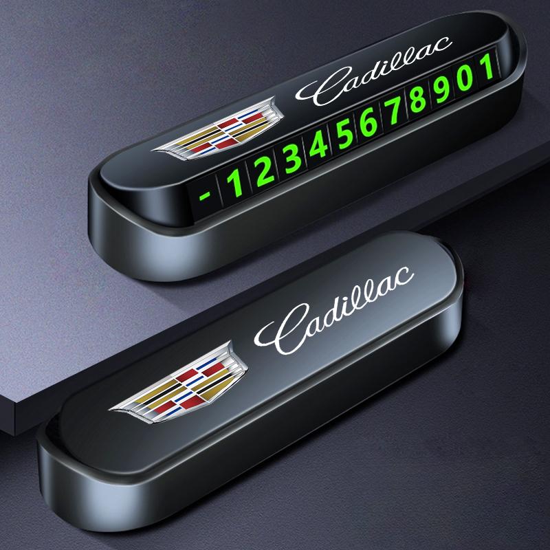 Car Temporary Parking Card Phone Number Card Plate for Cadillac ATS CTS DTS STS SLS SLR XLR BLS Seville Escalade Tiburon CT6