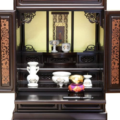 White Kinren Ceramic Buddhist Altar Set (5 pieces + bell set) with incense burner and ash, for modern miniature Buddhist altars