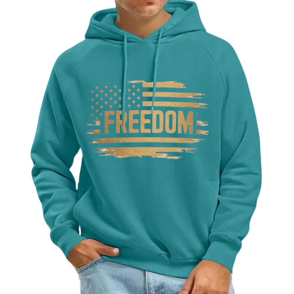 Men's Raglan Long Sleeve Hooded Sweatshirt