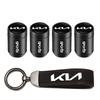 OYQZ3 Car Tire Wheel Valve Caps Cover Suede Car Key Chain Ring Keychain For KIA EV6 Stinger RIO Sorento Picanto Ceed Borrego Syros K4