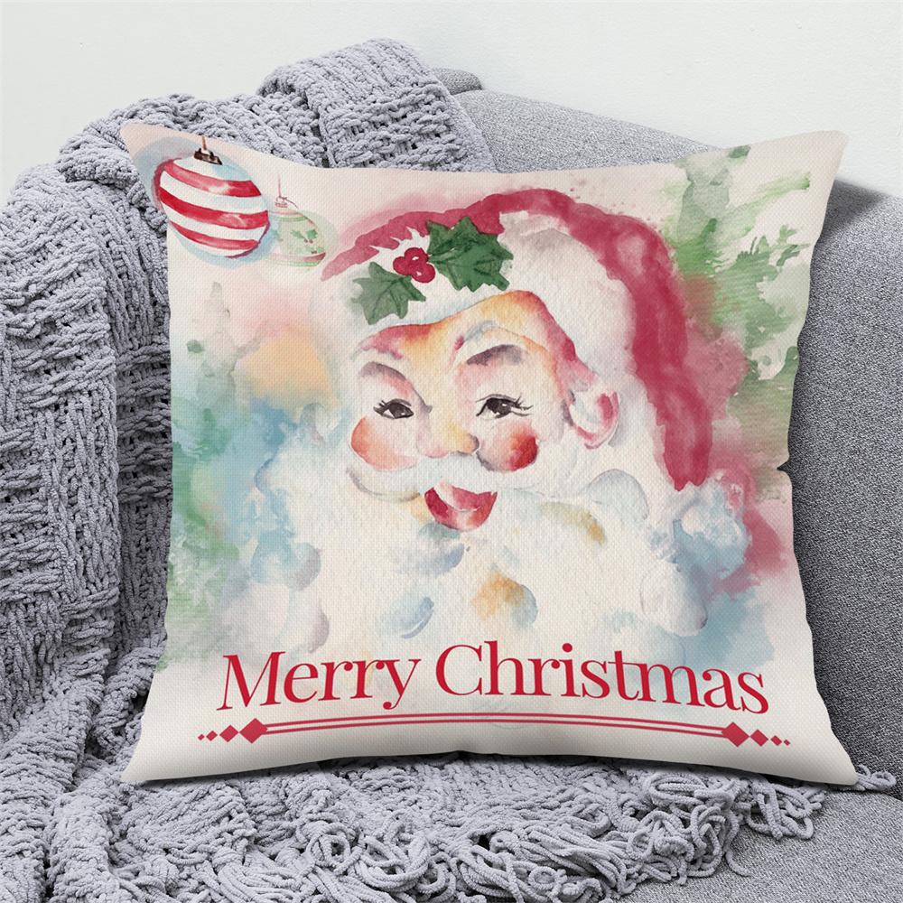 Crăciun Pom de Crăciun Fericit Cadou Husă de pernă imprimată Acasă Sufragerie Decorație Canapea Husă de pernă pătrată din poliester