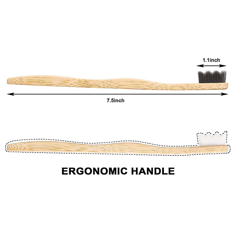 Pack of 8 Extra Soft Bamboo Toothbrush, Micro Nano 20000 Bristles Smooth Natural Bamboo Handle Toothbrushes for Sensitive Gum