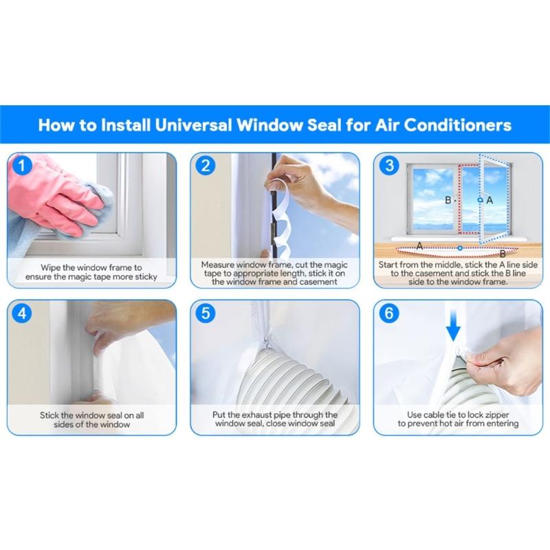 Window Seal for Mobile Air Conditioner Tumble Dryer Exhaust Dryer Hot Air Stop for Attaching Roof Casement Accessories