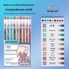 Blue Morandi Fluorescent Highlighter Notebook Pen for Notes & Drawing