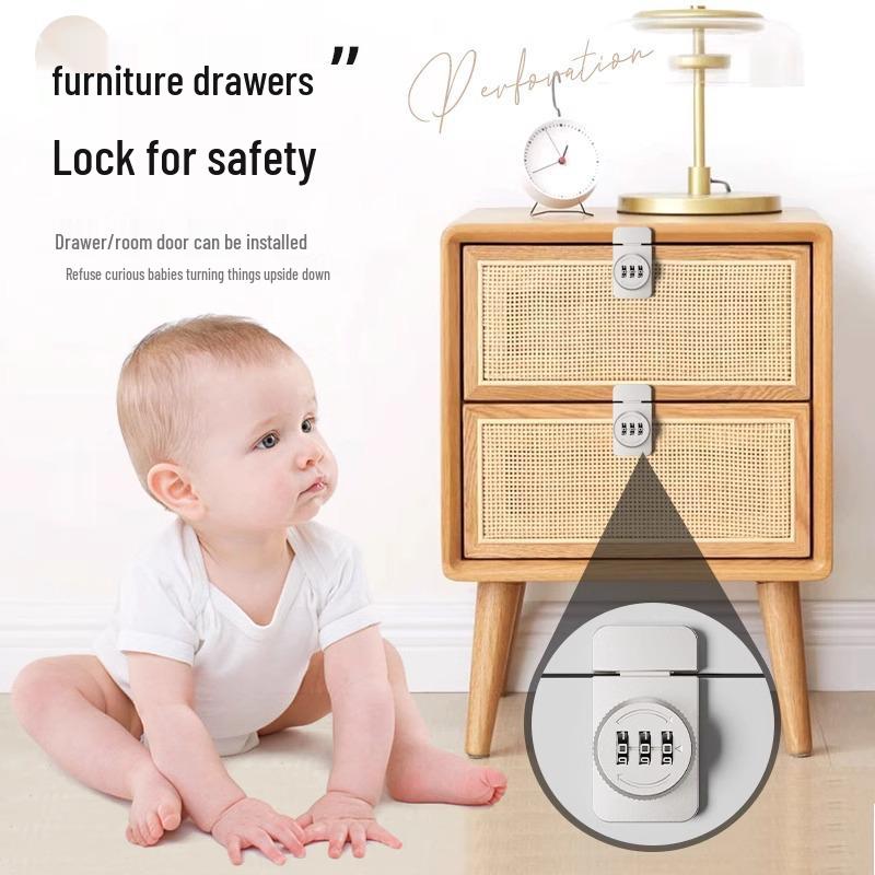 Punch-Free Anti-Theft Double-Open Cabinet & Drawer Lock