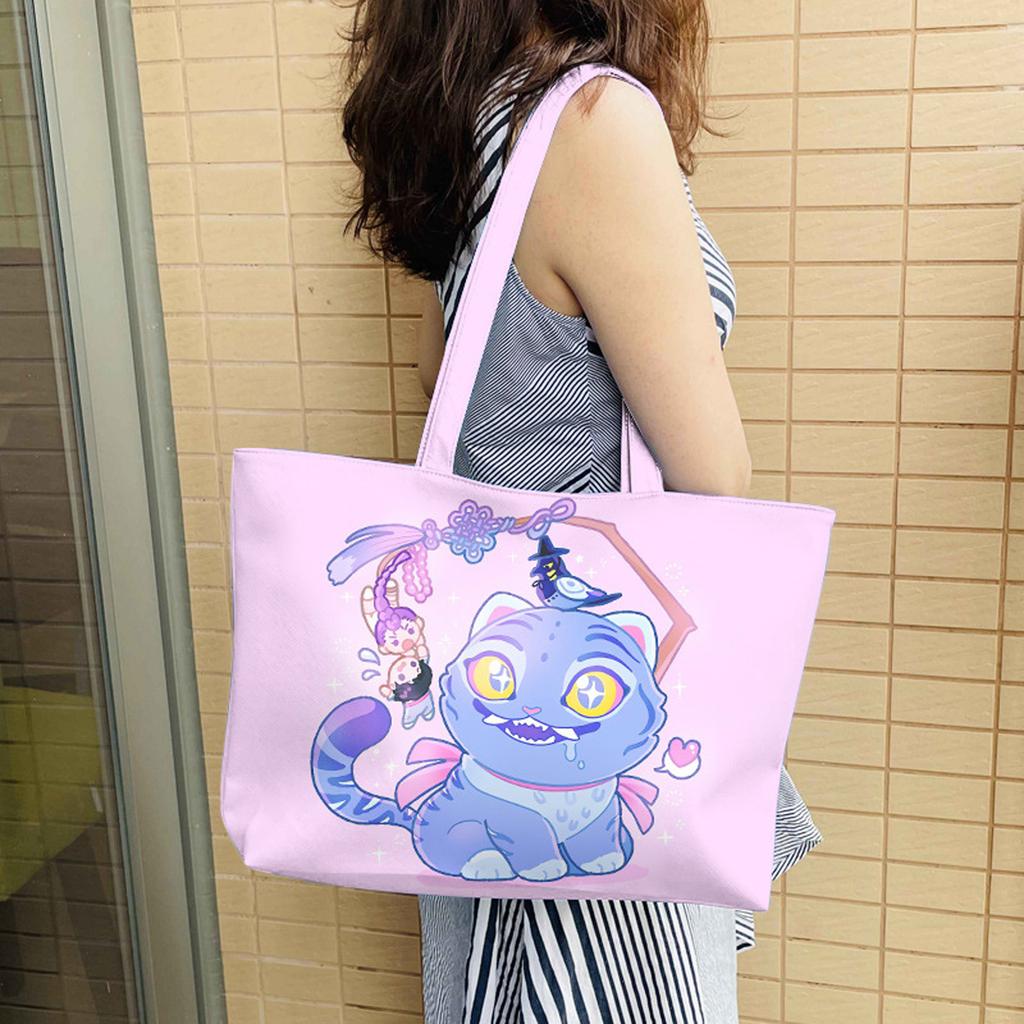 Group One-shoulder Leather Bag Tote Bag One-shoulder Bag PU Large Capacity  Cartoon