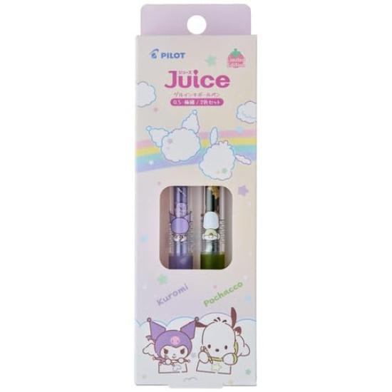 PILOT Pilot Gel Ink Ballpoint Pen Juice Sanrio Characters Nakayoshi Set X 2-Color (Kuromi Pochacco)