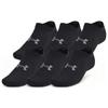 Under Armour Essential No Show Socks Unisex 6 Pack Black (Unisex) Ankle Socks 1382611 001