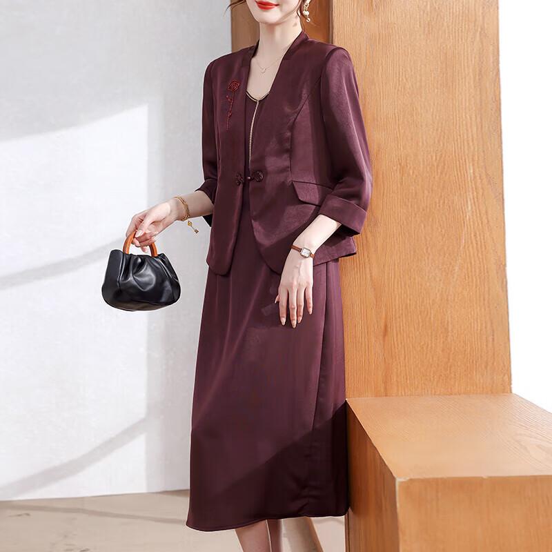 

Xuexi 2025 Mother-of-the-Bride Red Banquet Dress 4XL