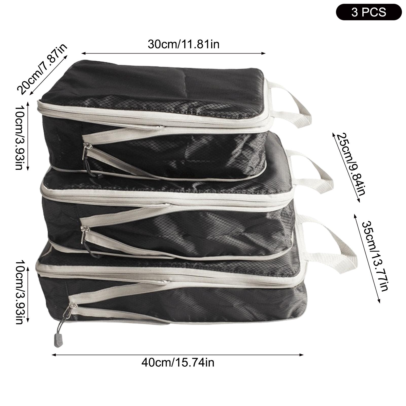 

3 PCS Set Portable Clothes Compression Bag Large Capacity Luggage Organizer Waterproof Travel Storage Bag for Travelling