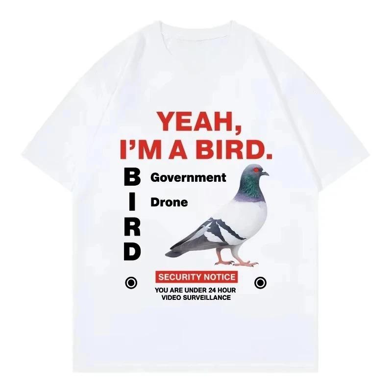 Funny Birds Arent Real Graphic TShirt Unisex Women GovernUnisext Drone Pigeon Meme Print Tee Summer Short Sleeve Casual Humor Top S