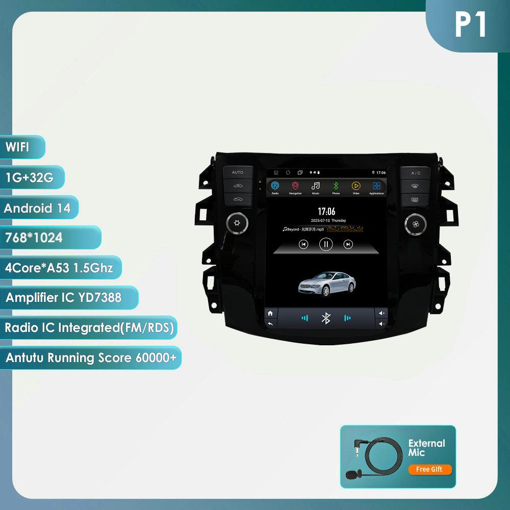 OSSURET 9.7 Display Screen Carplay Android for Nissan Navara 2016-2022 NP300 WiFi Car Multimedia Player Intelligent Screen Video Navigation Radio GPS